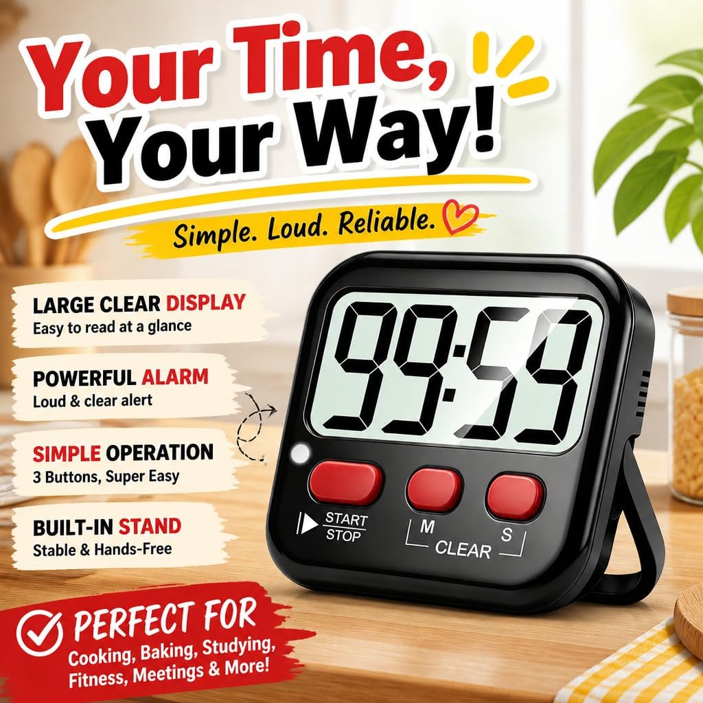 Antonki 2 Pack Digital Timer for Kids Classroom Kitchen Timers for Cooking