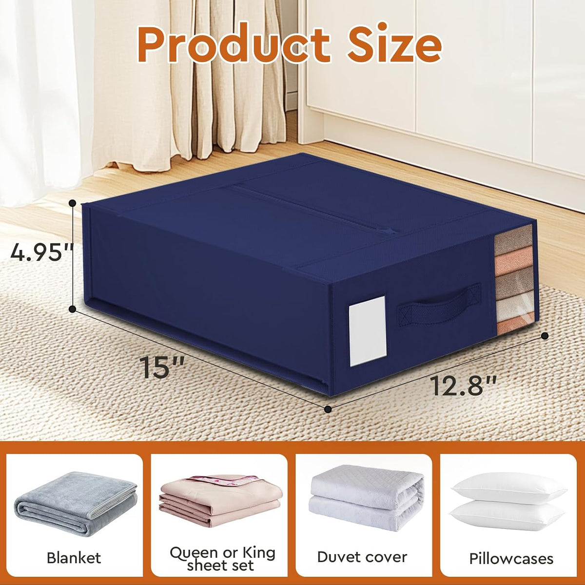 StorageTastic Bed Sheet Closet Organizers and Storage Under Bed Storage