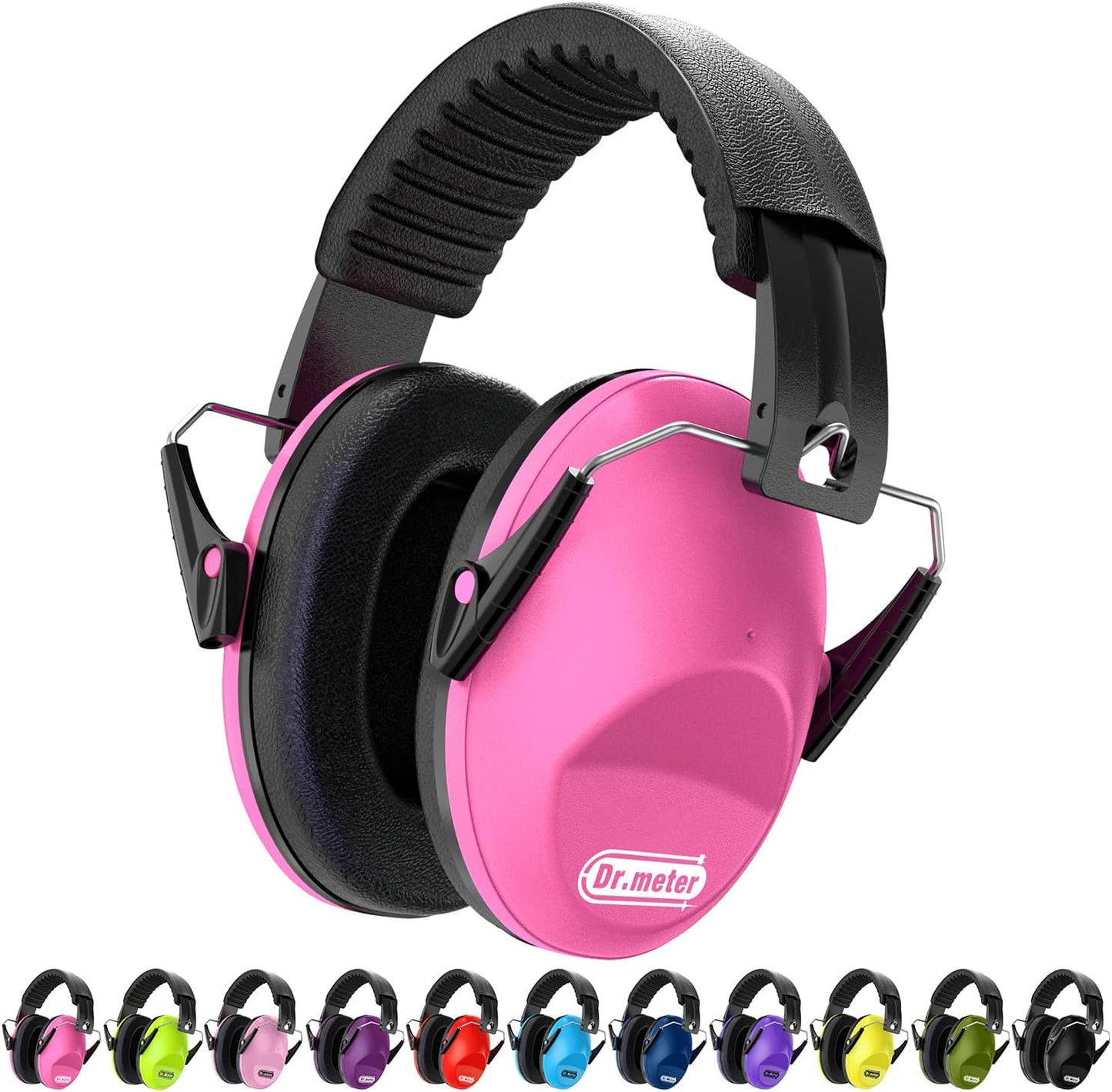 Dr.meter Ear Muffs for Noise Reduction: 27.4SNR Noise Cancelling Headphones for Kids Adults, EM100 Adjustable Hearing Protection Earmuffs for Monster Jam, Autism Sensory, Concerts, Fireworks