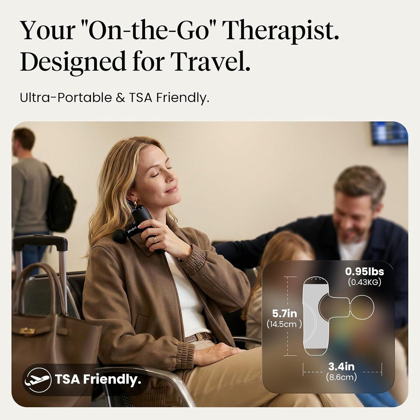 BOB AND BRAD Q2 Pro Mini Massage Gun with Heat and Cold, Pocket-Sized Deep Tissue Massager, HSA Portable Percussion Muscle Massager Gun, Ultra Small & Quiet Muscle Massager, FSA Eligible
