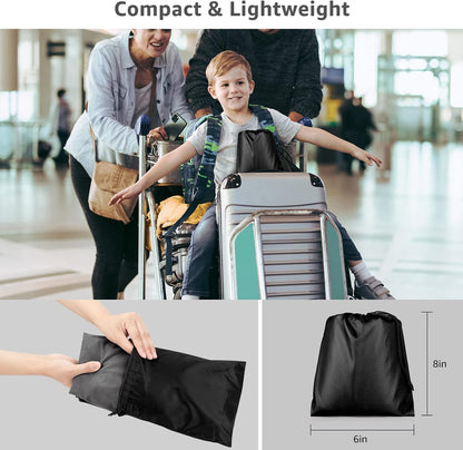 [2-Pack] Rewondah Inflatable Foot Rest Airplane, Kids Airplane Bed | Adjustable Height Travel Foot Rest Pillow | Toddler Flights Seat Extender | Inflatable Foot Rest for Air Travel Flights Train, Car