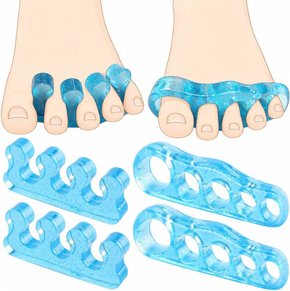 DR. JK- ToePal Gel Toe Separator, 2 Pairs, Toe Spacers, Toe Straightener, Hammer Toe Straightener, Toe Spreader, Toe Stretcher, Toe Corrector for Women and Men, Bunion Corrector