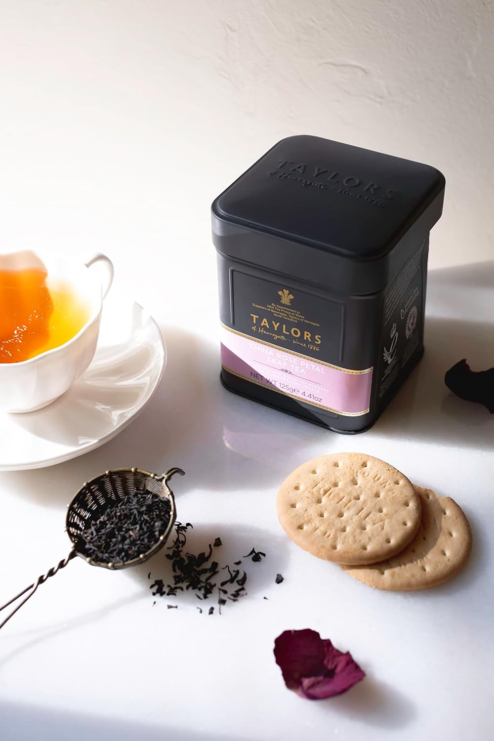 Taylors of Harrogate China Rose Petal Loose Leaf Tin, 4.41 oz