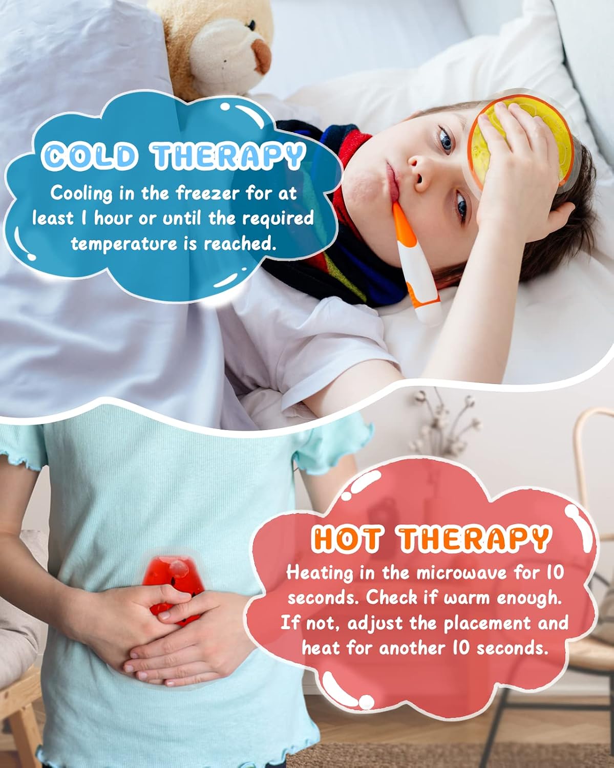Small Ice Packs, 6 Pcs, Reusable Mini Gel Cold Packs for Injuries, Hot Cold Compress for Kid's Boo Boos, Headaches, Wisdom Teeth, Breastfeeding, Pain Relief, Fever, Mosquito Bite, First Aid 3" X 4.5"