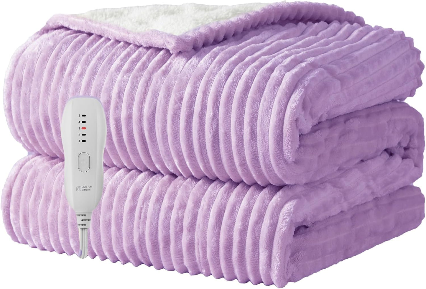 Texciting Heated Blanket Electric Blanket Throw 50''X60''-Heating Throw with 9 Heat Settings-2-10 Hours Auto Off,ETL Certified,Machine Washable (Green)