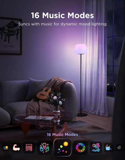 Govee Lantern Floor Lamp, Halo Gradient RGBIC Smart Corner Lamp for Bedroom