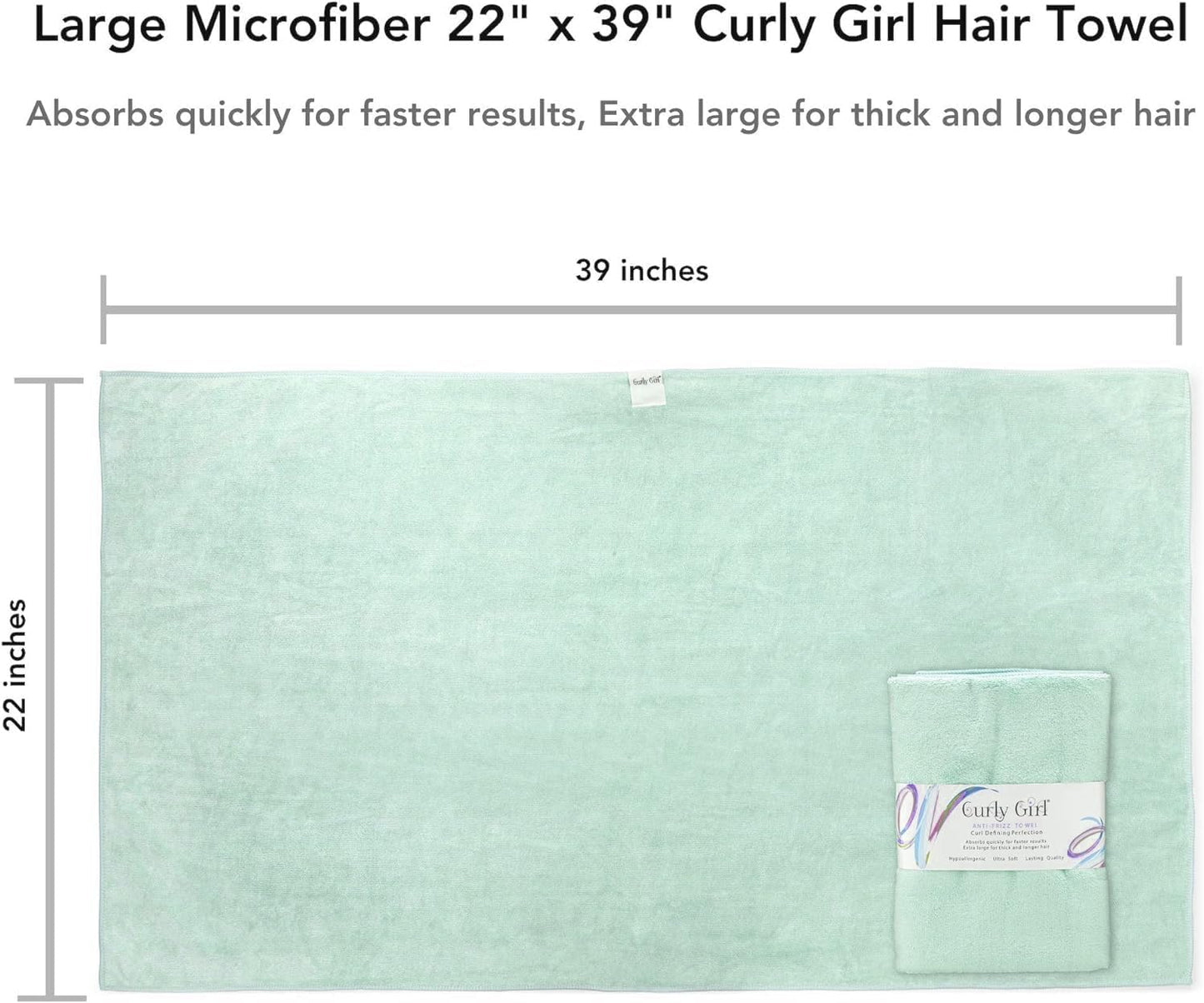 Curly Girl Towel for Women with Curls, Anti-Frizz, Absorbent, Fast Drying, Curly Hair, Microfiber Hair Drying Towel for Curls
