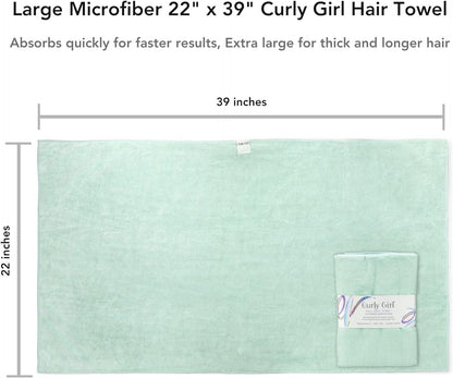 Curly Girl Towel for Women with Curls, Anti-Frizz, Absorbent, Fast Drying, Curly Hair, Microfiber Hair Drying Towel for Curls