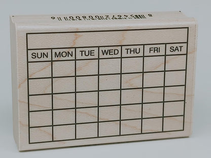 Stamps by Impression Journal, Habit Tracker, Calendar Rubber Stamp 2.25" x 2.75" 6 Row ST 1298