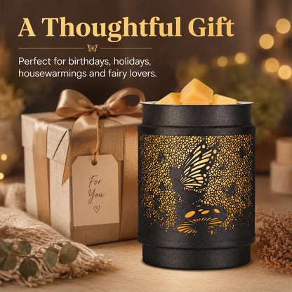 kobodon Wax Melt Warmer Metal Wax Warmer for Scented Wax Electric Fragrance Candle Oil Burner 2 in 1 Wax Melts as Gifts for Moms Grandma Women Girls(Sunflower)