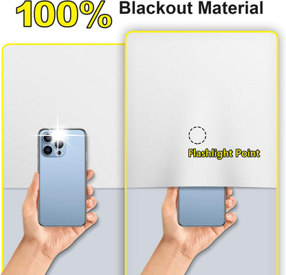 FADOTY 100% Blackout Curtains, 57"x 118" Portable Black Out Window Cover