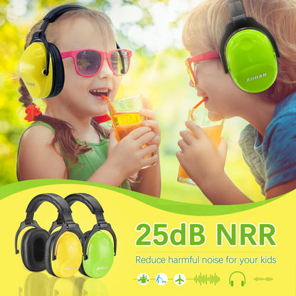 ZOHAN EM030 Kids Ear Protection, Noise Cancelling Headphones Ear Muffs for Autism Sensory, Safety Noise Reduction Hearing Protection for Monster Truck/Concerts/Fireworks/Air Shows