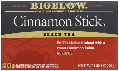 Bigelow Tea Black Tea 6 Flavor Variety Pack, Caffeinated Tea with Mint, Lemon, Constant Comment, English Teatime, Earl Grey, and Vanilla Chai, 20 Count Box (Pack of 6), 120 Total Tea Bags