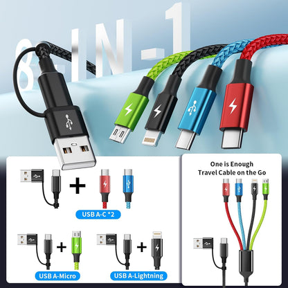 4 in 1 Multi Charging Cable, 5FT Charging Cords for Multiple Devices