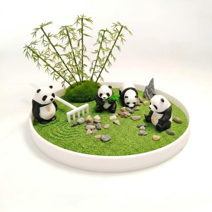Panda Desktop Zen Garden Kit,for Home Office Desk Decor & Stress Relief