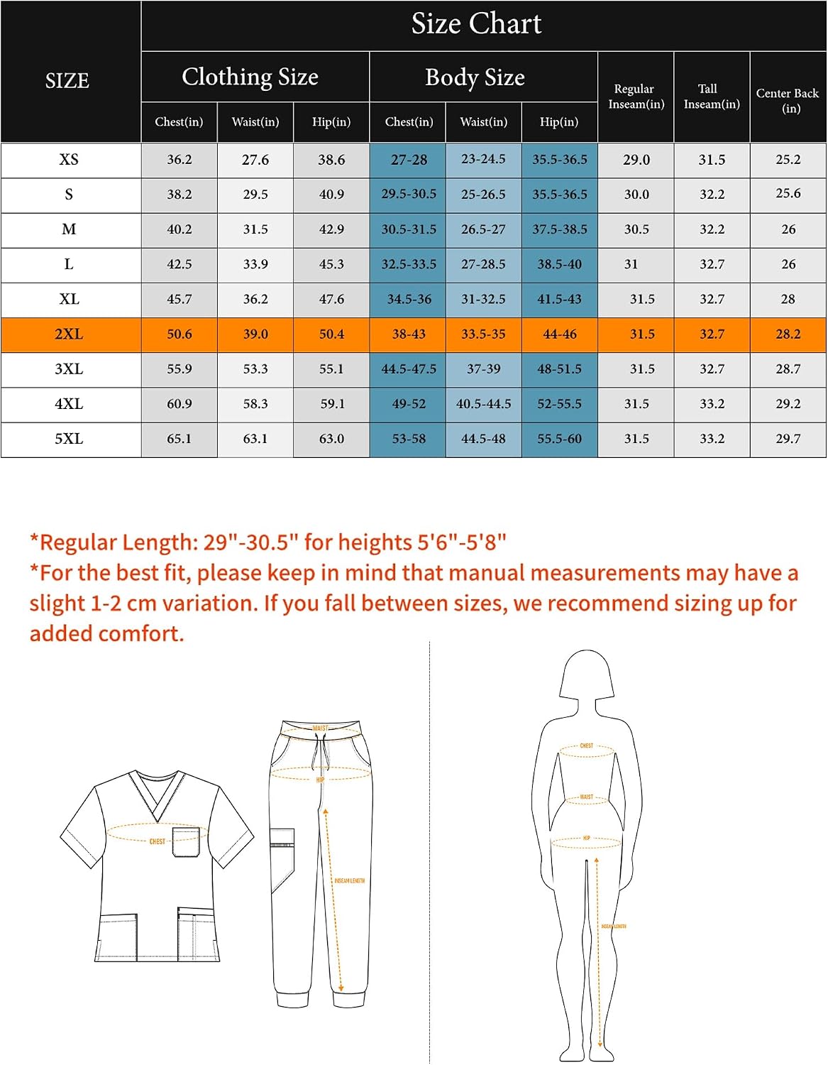 COZYFIT Scrubs for Women Set - Stretch V-Neck Scrub Top & Jogger Pant with 8 Pockets COZY SCRUBS - Colors B