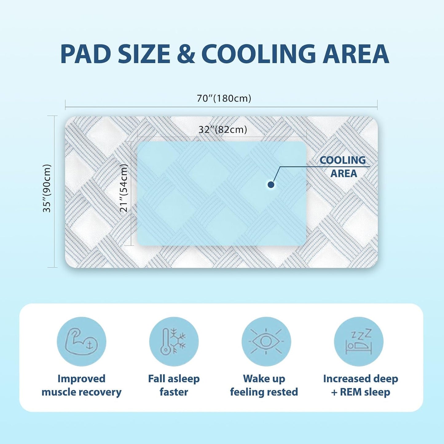 All-Night Water Cooling Mattress Pad, Continuous Bed Cooling System, Cooling Mattress Topper Perfect for Hot Sleepers. Twin Size (35" W x 70" L)