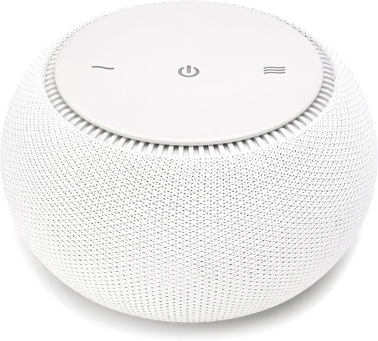 SNOOZ Pro White Noise Sound Machine - Natural Fan Noise, Non-Looping Sound, App Scheduler - Travel Case Included, Sleep Aid for Adults & Baby, 10 Volume Settings, Portable, Gift Registry - Cotton