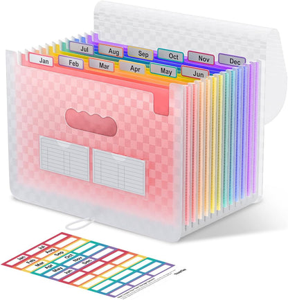 ThinkTex Accordion File Organizer, 12 - Pocket Expanding File Folders