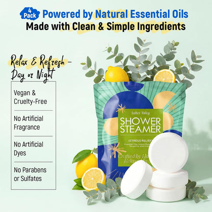 Aromatherapy & Sport Shower Steamers, 24 Pack Shower Bombs with 6 Scents