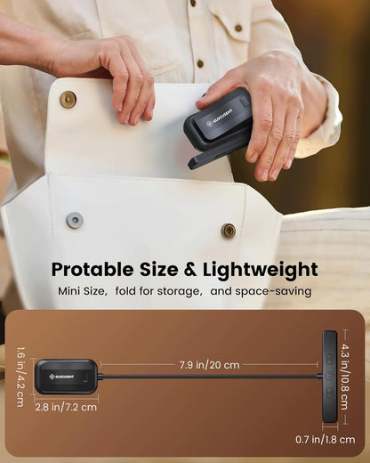 Glocusent 630nm Red Light Reading Light, 26 LEDs Zero Blue Light, 1600K Amber Book Light with 3 Modes & 5 Brightness Dimmable, 120H Runtime, Eye-Care Clip on Light for Book Lovers and Kids
