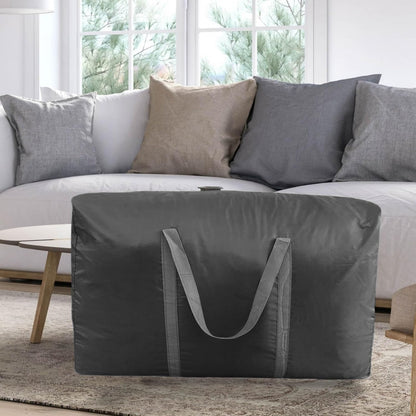 100L Extra Large Storage Bags, Big Moving Bags with Strong Zippers & Carrying Handles, Packing Bags for Moving, Storage, Travel and Camping, Storage Totes For Space Saving (Black)