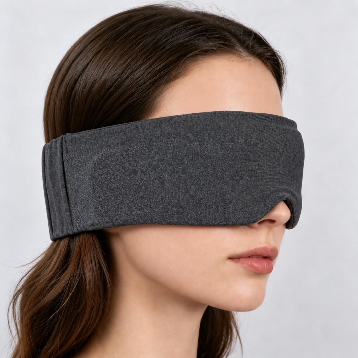 ALASKA BEAR Sleep Mask for Side Sleepers Patented Design, Cup-Shaped and Extra-Soft, 100 Blackout Eye Mask Shades Cover for Men and Women Home or Travel, Machine Washable, Black