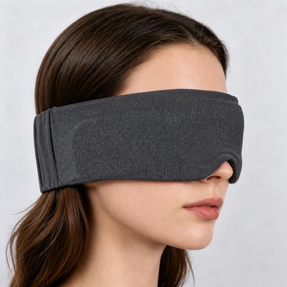 ALASKA BEAR Sleep Mask for Side Sleepers Patented Design, Cup-Shaped and Extra-Soft, 100 Blackout Eye Mask Shades Cover for Men and Women Home or Travel, Machine Washable, Black