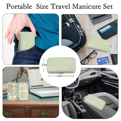Manicure Set Men Finger and Toe Nail Clippers Set Professional Manicure Pedicure Kit with Travel Case Personal Care Tools Accessories Nail Grooming Kit Gifts for Men Women Father Mother