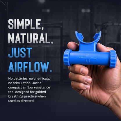 O2Trainer Breathing Muscle Training Device | Lung Power & Endurance Tool for Athletes, Singers & High-Altitude Performance | Diaphragmatic Respiratory Trainer | 16 Resistance Caps