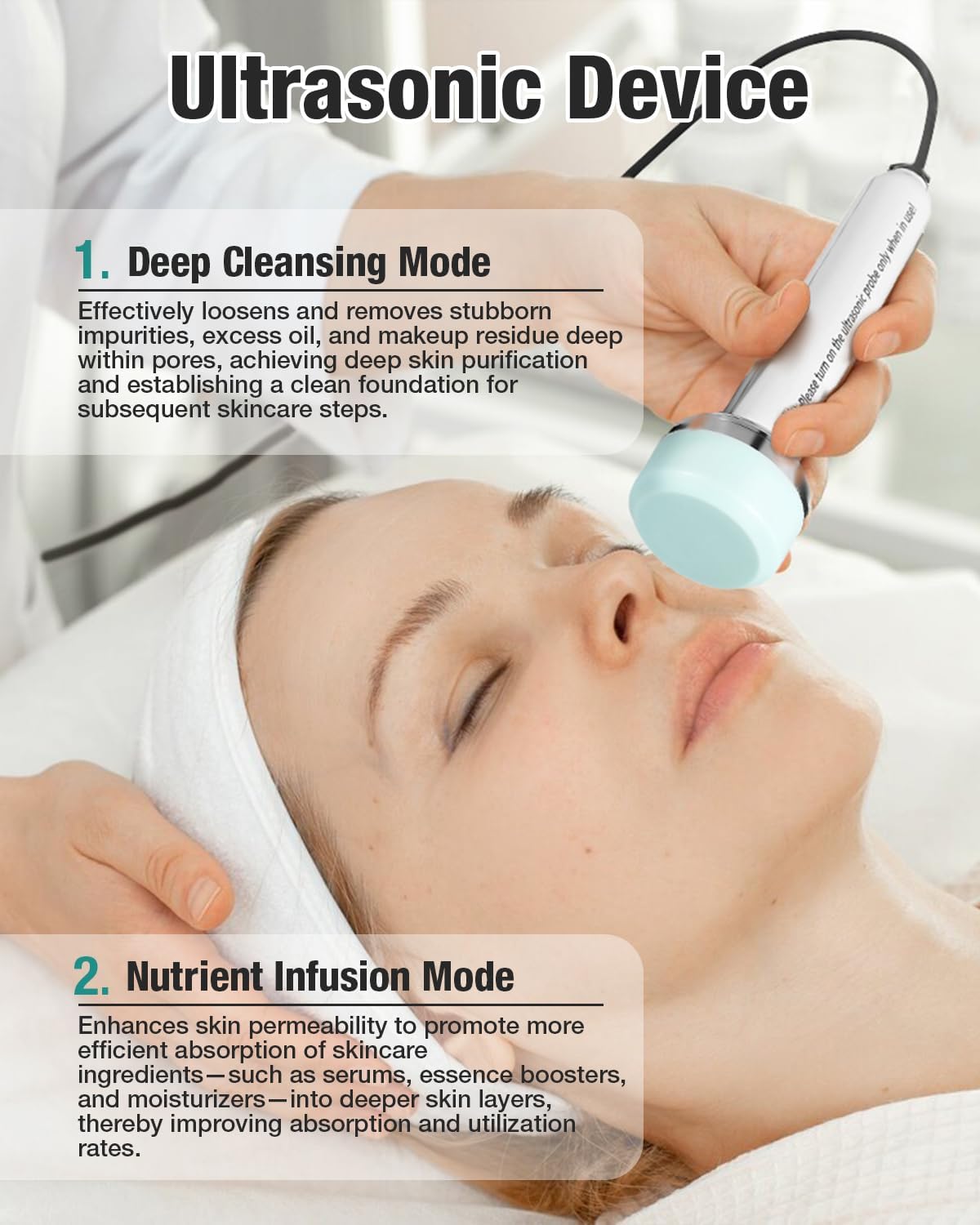 Professional Facial Steamer 3 in 1 Steamer for Face with Hot & Cold Nozzle 5X LED Magnifying Lamp Facial Steamer for Esthetician Beauty Face Equipment Use at Home or Salon