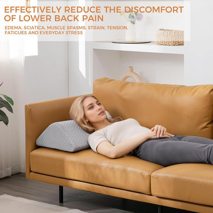 Knee Wedge Pillow for Post-Surgery Recovery-Leg Elevation Support for Sleep Position, Alleviating Lower Back & Hip Pain Enhancing Circulation in Ankles Legs Triangle Pillow with Removable Cover