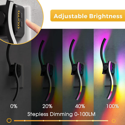 L LOHAS LED Night Lights Plug into wall, Amber Night Light with Adjustable Brightness, Plug in NightLight with Auto Light Sensor, Wall Sconce-Style Design Night Light for Bathroom,Hallway, 2 Pack