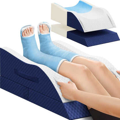 TranquilRelax Leg Elevation Pillows for After Surgery, Wedge Pillow, Grey