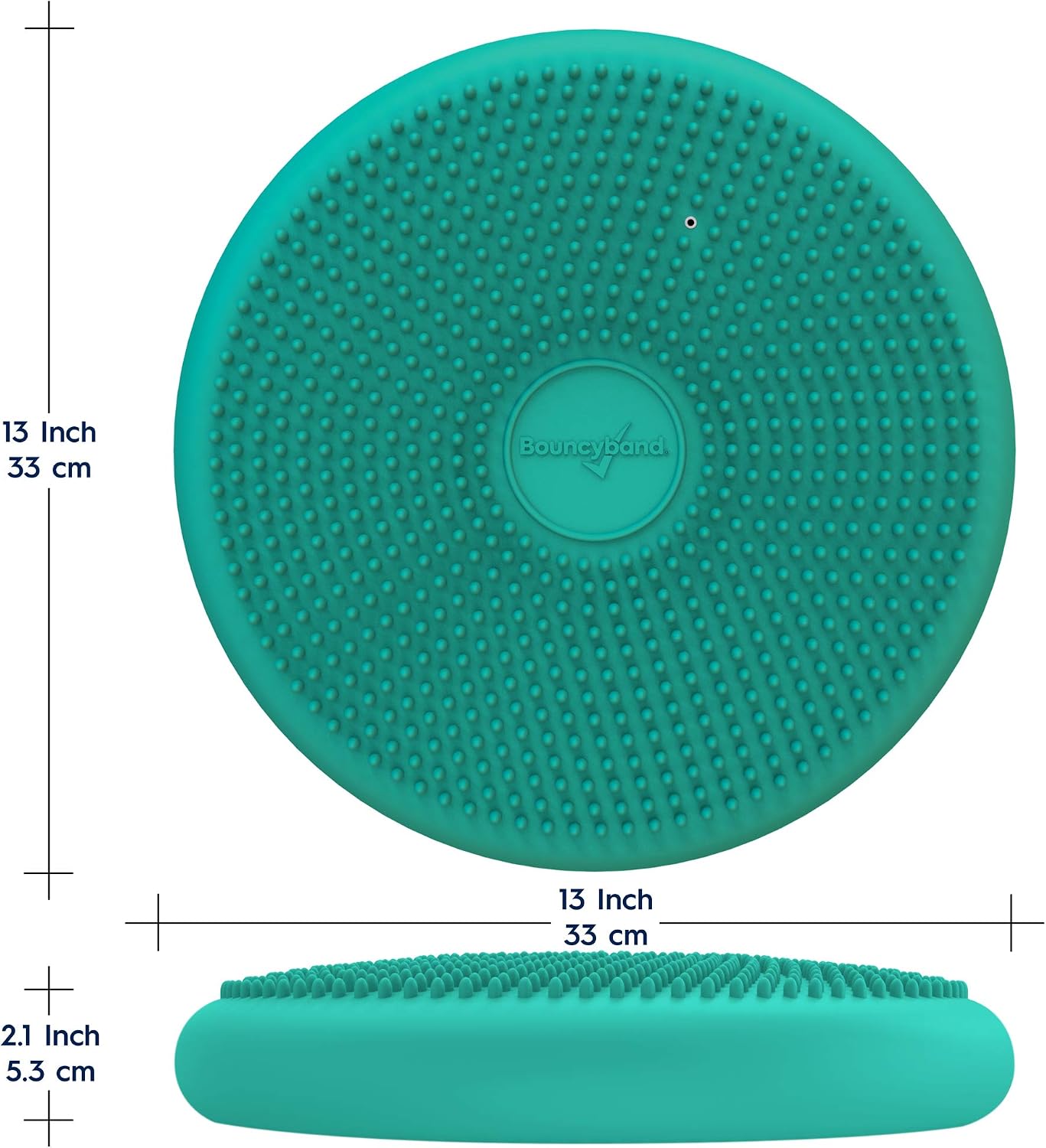 Bouncyband – Wiggle Seat – Purple, 13” D – Large Sensory Cushion for Kids Ages 6-18+ – Promotes Active Learning, Improves Student Productivity, Includes Easy-Inflation Pump