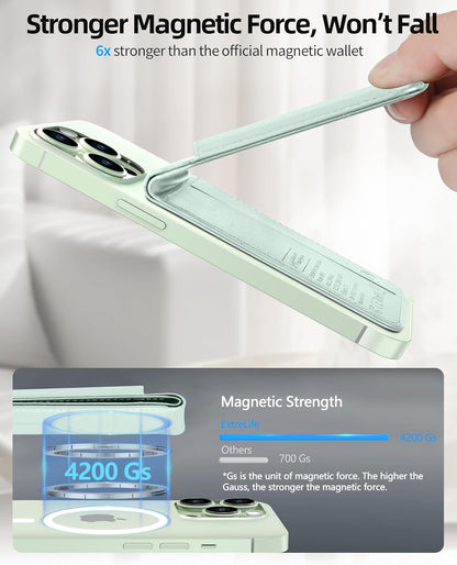 ExtreLife for Magsafe Wallet, Works with Apple Find My, 6 Cards Holder