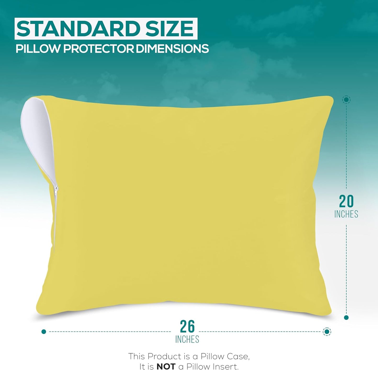 Utopia Bedding Premium 100% Waterproof Pillow Protectors with Zipper Standard Size (Set of 4), Bed Bug and Dust Mite Proof Zippered Pillow Covers, Pillow Encasement Cases, Gray