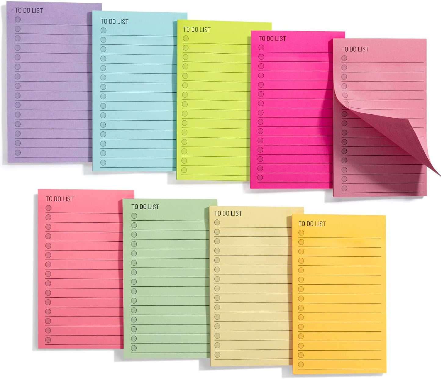 Mr. Pen- to Do List Sticky Notes, 3” x 5”, 9 Pads, 360 Sheets | Lined Checklist Sticky Pads with Smooth Writing, Easy Peel-Off, Thick Paper for Planning, Office, School & Daily Tasks
