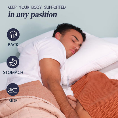 Nuzzle Cooling Adjustable Pillow for Side Sleepers,Queen Size Bed Pillow 4 Pack – Hotel Luxury Neck Support, Height Adjust Soft Sleeping Pillow for Back, Stomach or Side Sleepers-Home Gift