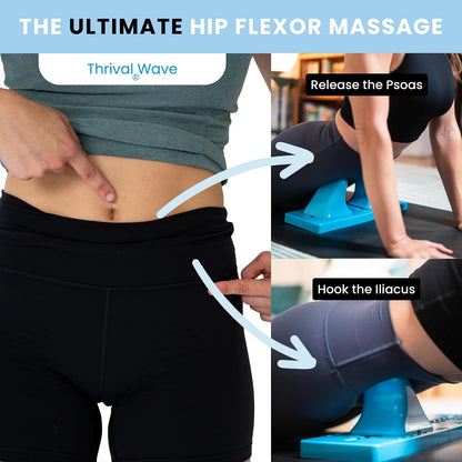 Thrival Arch Back Stretcher - Psoas Muscle Release Tool App for Hip Flexor, Back, Glute, Iliacus, and Neck - Spine Decompressor, Trigger Point, and Myofascial Release – Carbon Black