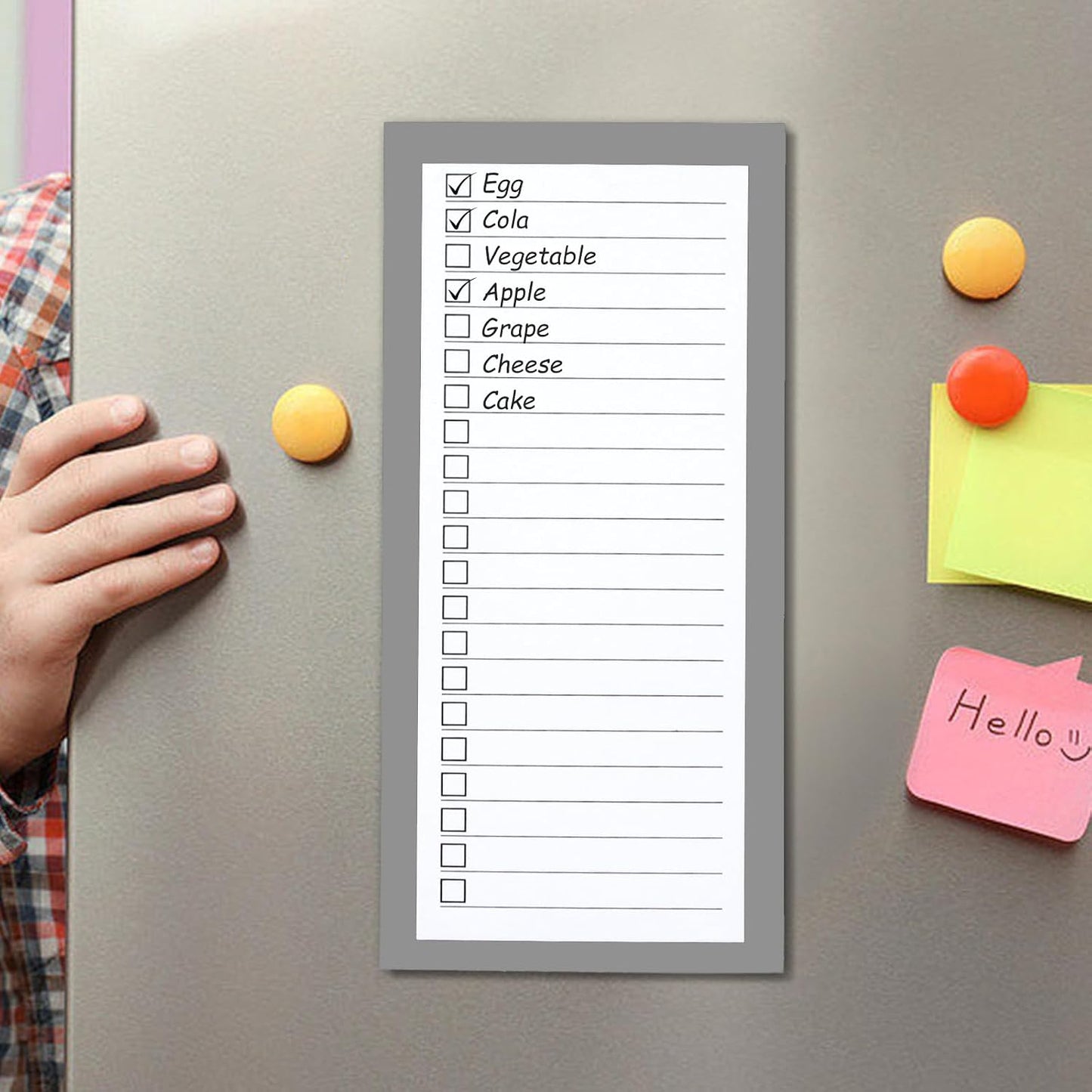 6 Pack Magnetic Notepads, Notepads Grocery List Magnet Pad for Fridge,Full Magnet Back Design Notepad for Grocery Lists, Shopping Lists, to-Do Lists(240 Sheets)