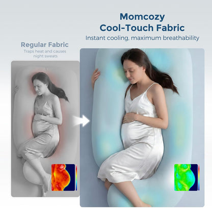 Momcozy Cooling Pregnancy Pillow - U Shaped Full Body Maternity Pillow