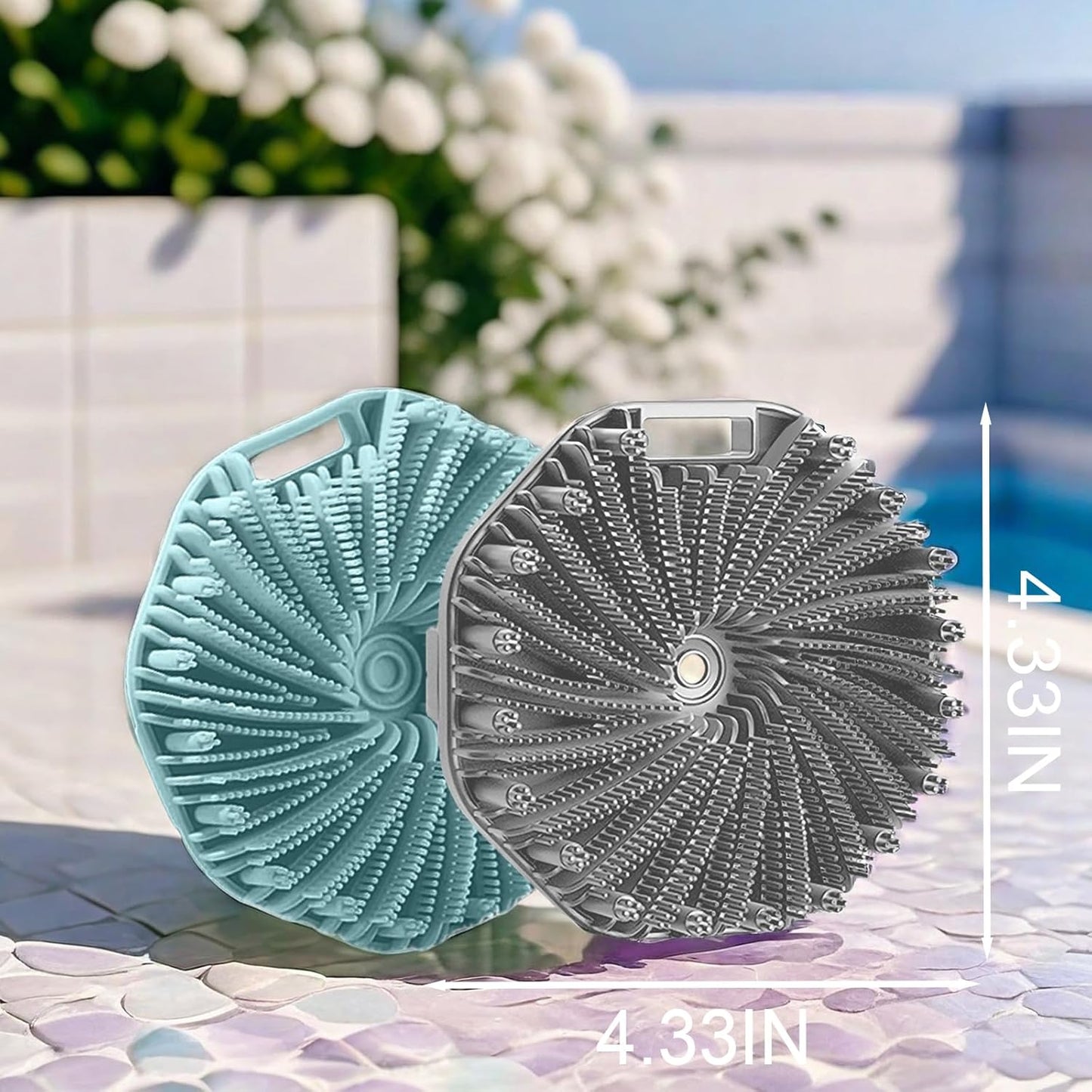 Silicone Body Scrubber – Dual-Sided Silicone Loofah for Shower, Set of 2 Soft Exfoliating Body Bath Shower Scrubber Loofah Brush Easy-to-Clean for Sensitive Kids Women Men All Kinds of Skin