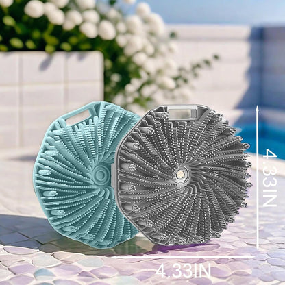 Silicone Body Scrubber – Dual-Sided Silicone Loofah for Shower, Set of 2 Soft Exfoliating Body Bath Shower Scrubber Loofah Brush Easy-to-Clean for Sensitive Kids Women Men All Kinds of Skin