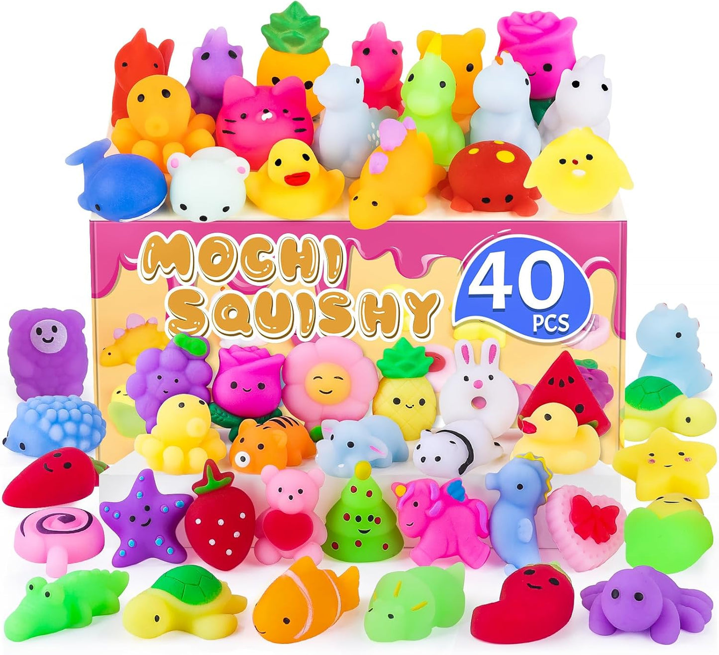4 Pack Stress Cube, Slow Rising Ice Cube Stress Balls for Adults Kids, Sensory Fidget Toy for Anxiety Relief, Square Shape Squishy Balls for Classroom Prizes, Cube Squishy for Party Favors
