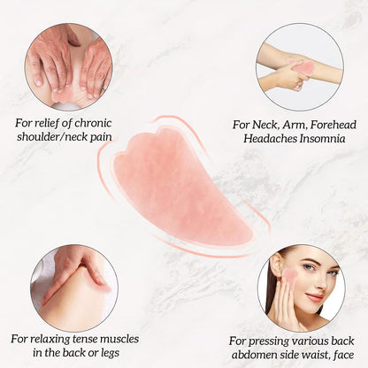 Jade Roller for Face, Facial Roller Massager Skin Care Tool, Gua Sha Facial Tools for Face, Neck, Eyes, Reduce Puffiness of The Skin - White
