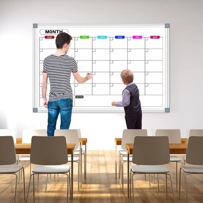 Dry Erase Board Calendar for Wall, 36" x 24" Monthly Whiteboard