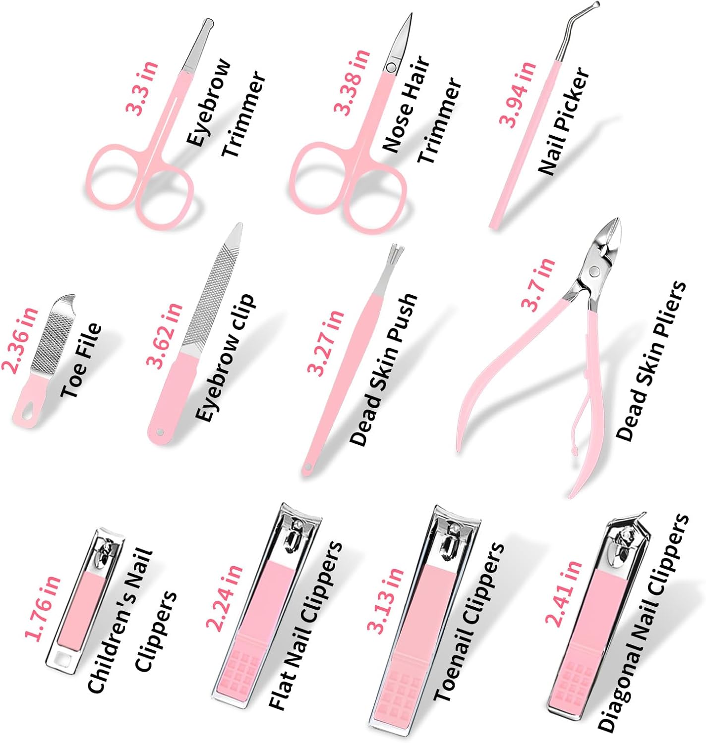 MINKINH Manicure Set Professional Nail Clipper Kit-26 Pieces Stainless Steel Manicure Kit,Nail Care Tools with Luxurious Travel Case (Brown)