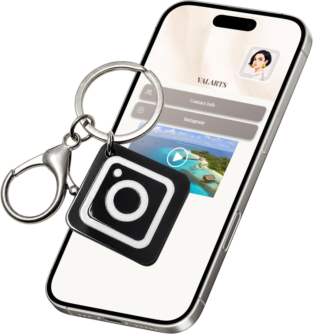 VTAG.ID NFC Digital Business Card Keychain - Tap to Share Contact & Social