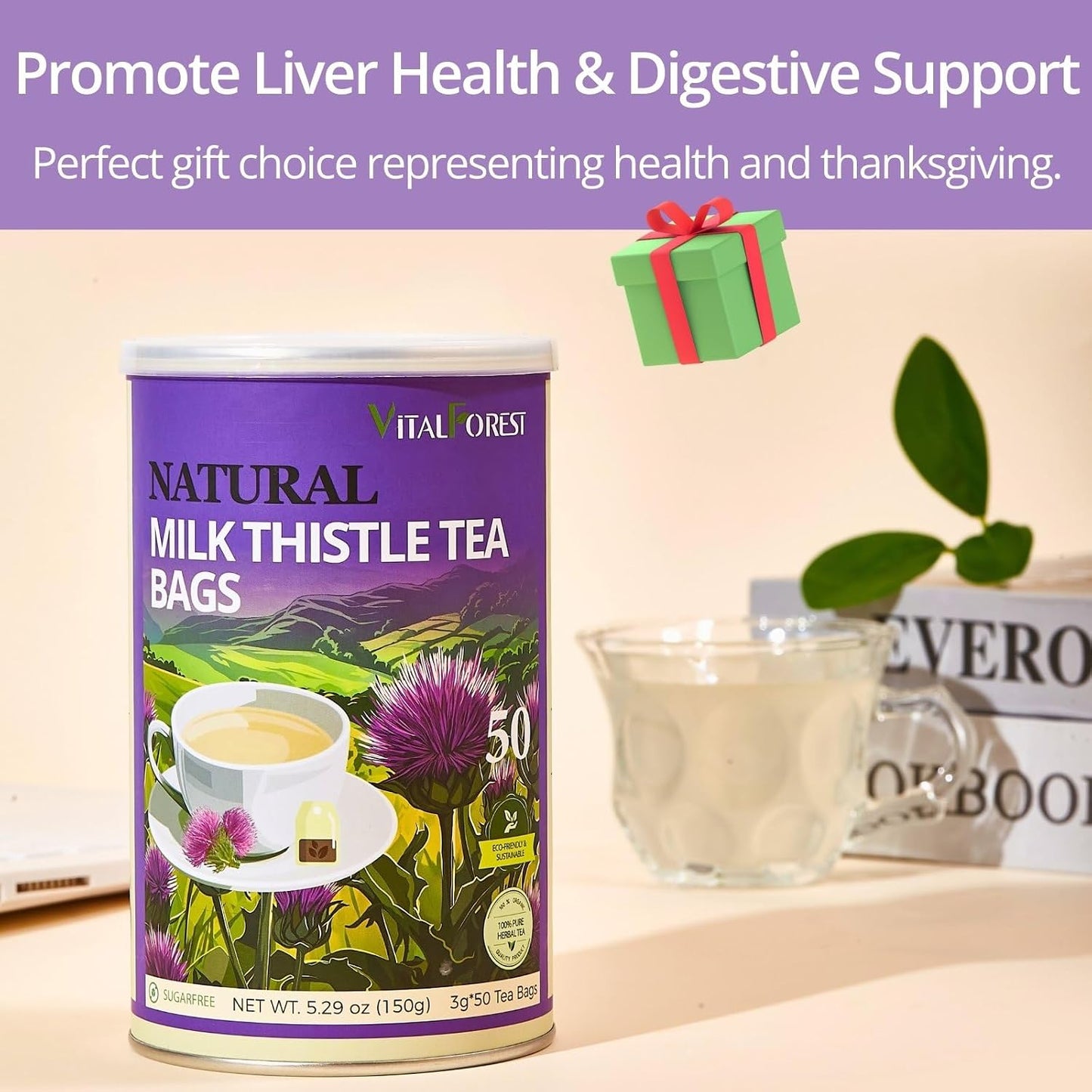 60 Lemon Balm Tea Bags - VitalForest Dried Lemon Balm Leaves Tea -1.5g/Bags, Calming Herb, Stress Relief & Sleep Support, Non-GMO, Caffeine-Free